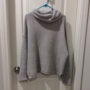 Athleta Light Gray Cowl Neck Sweater